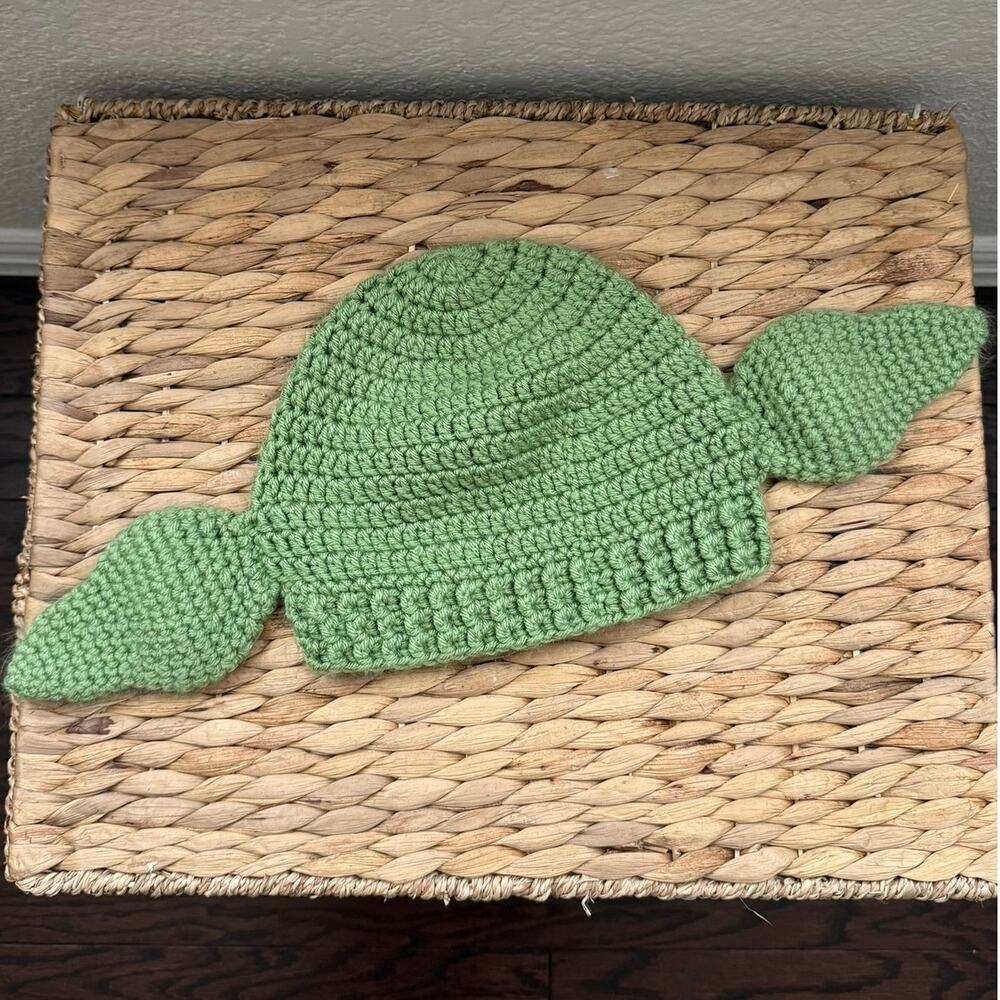 Handmade Grogu Baby Yoda Inspired Crochet Beanie Green Adult Small/Teen  Hat